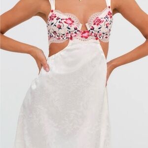 For Love And Lemons White Floral Lace Chemise